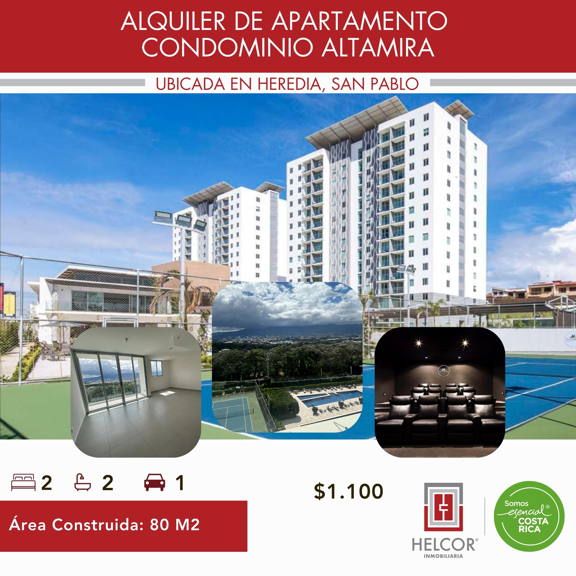 ALQUILER DE APARTAMENTO – HEREDIA, SAN PABLO