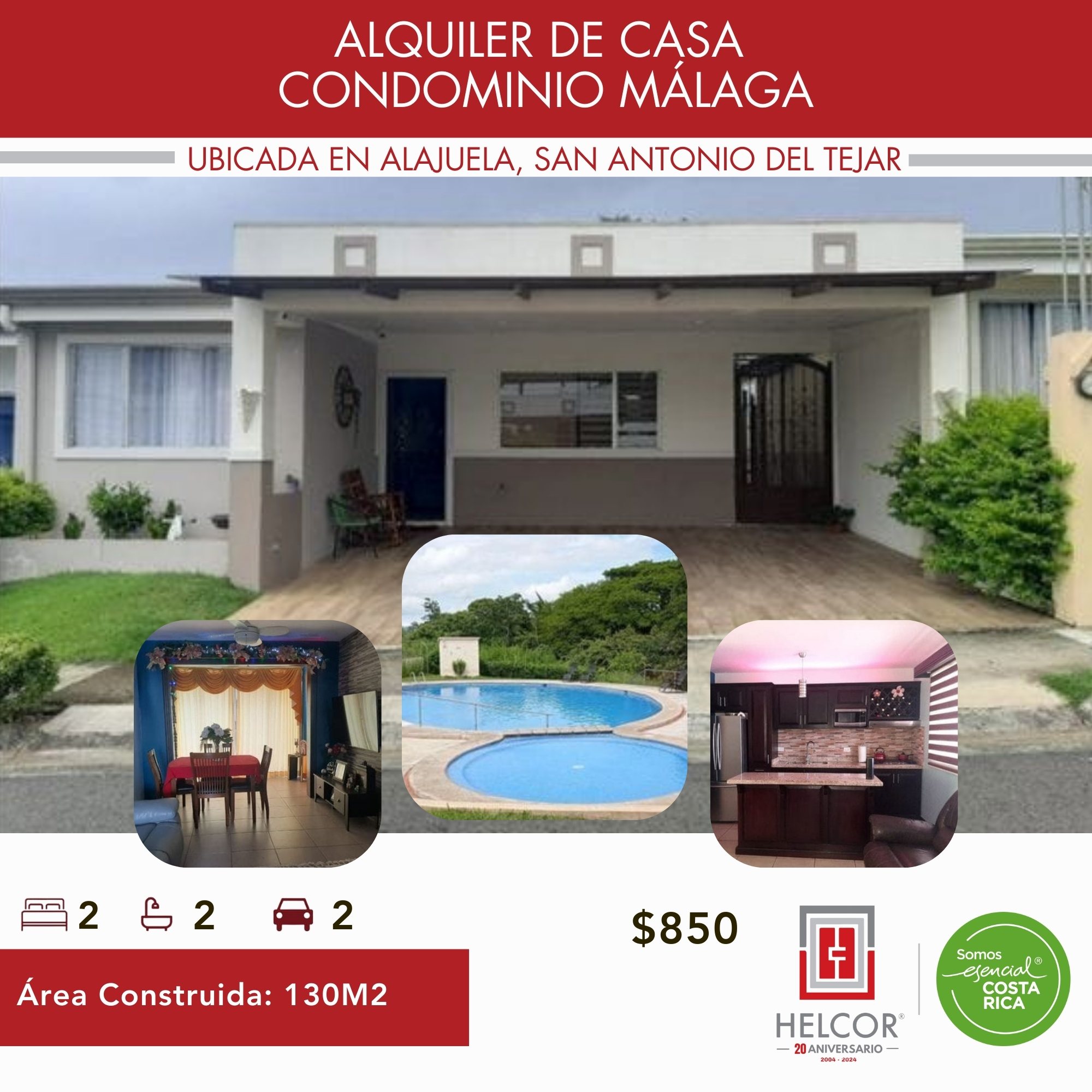 ALQUILER DE CASA – SAN ANTONIO DEL TEJAR, ALAJUELA