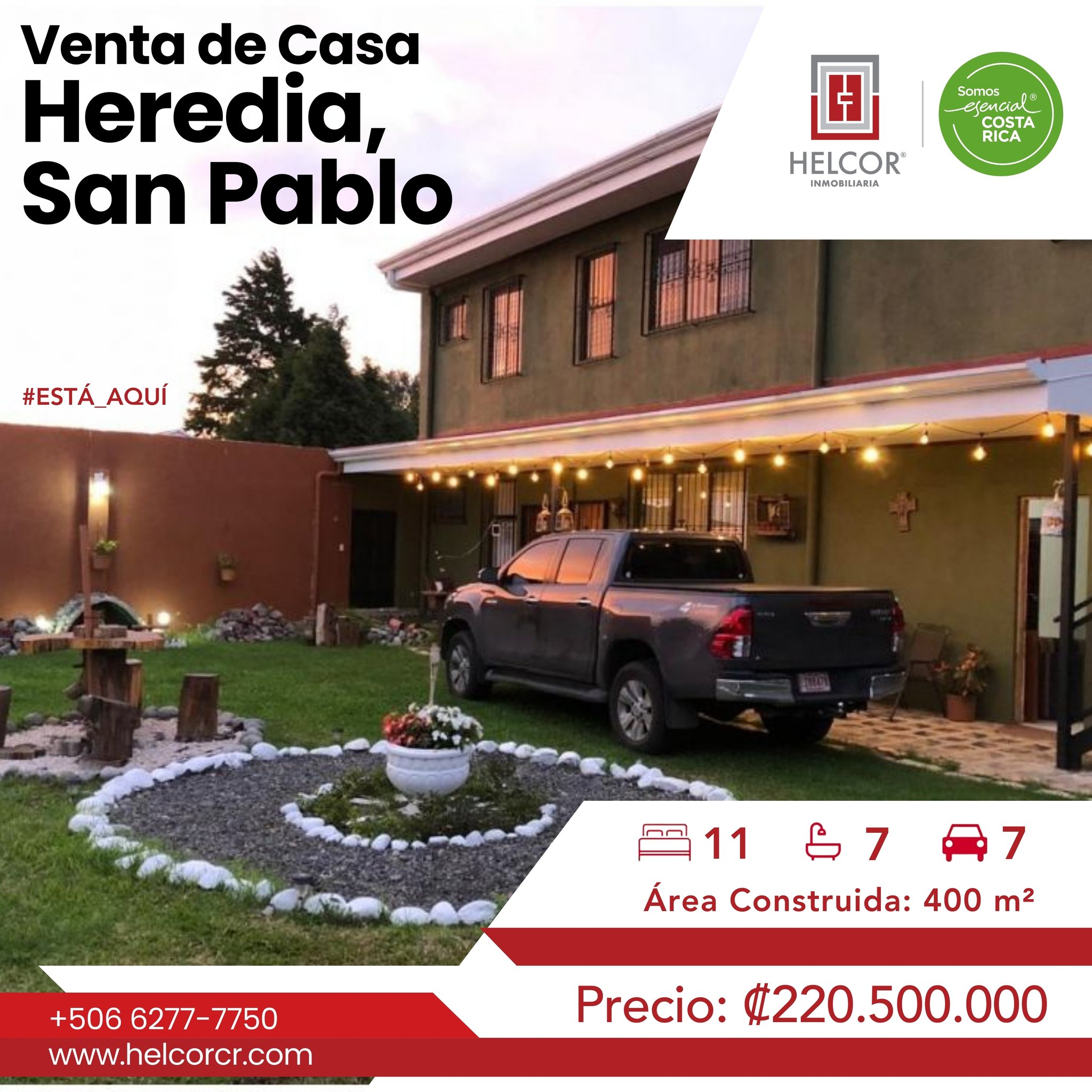 VENTA DE CASA EN HEREDIA, SAN PABLO – BARVA