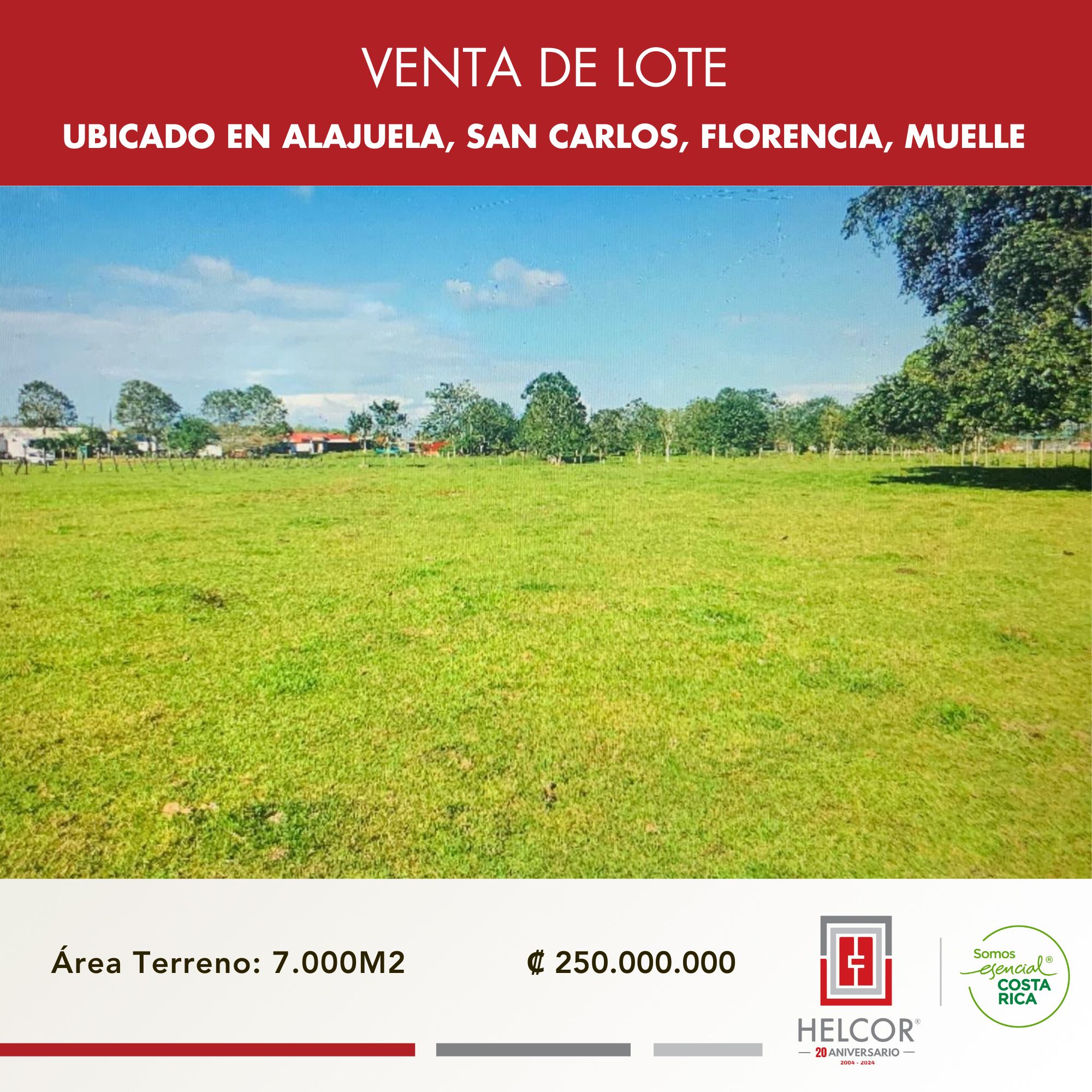 VENTA DE LOTE EN SAN CARLOS DE ALAJUELA