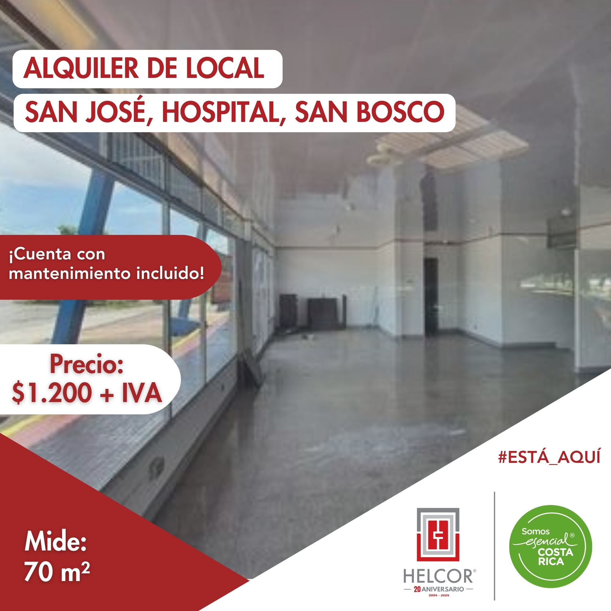 ALQUILER DE LOCAL COMERCIAL – SAN BOSCO, SAN JOSÉ