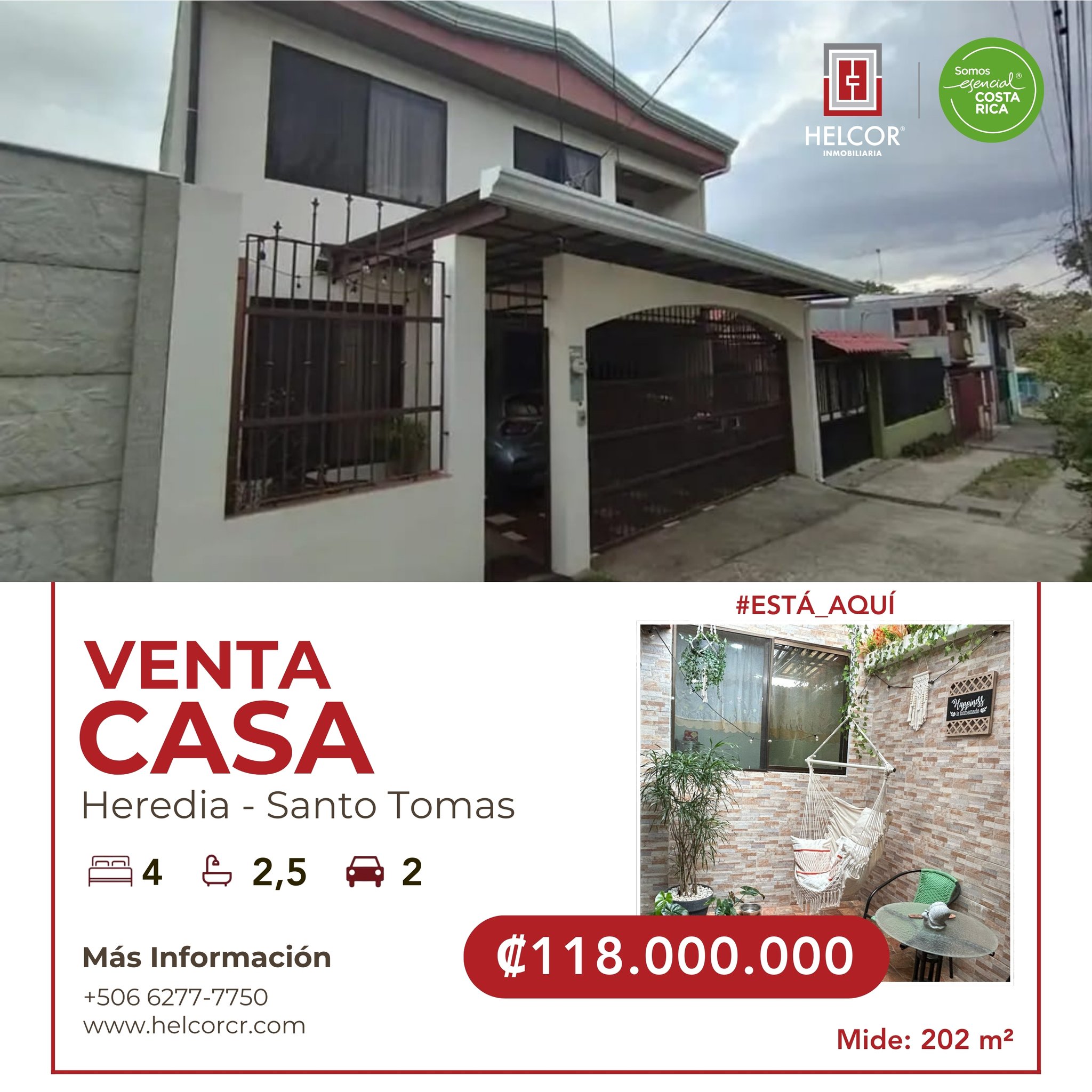 VENTA DE CASA – HEREDIA, SANTO TOMÁS