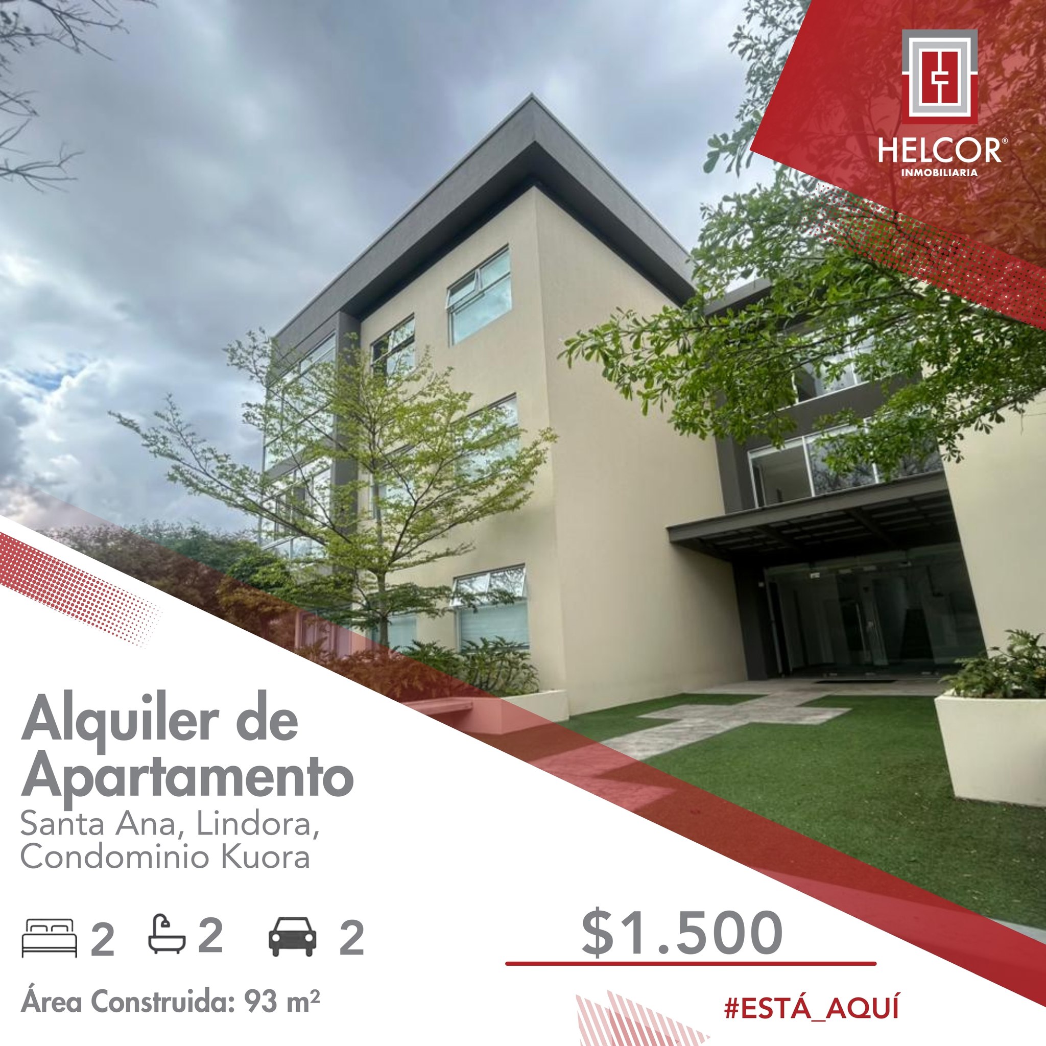 ALQUILER DE APARTAMENTO CON LÍNEA BLANCA – SANTA ANA, LINDORA